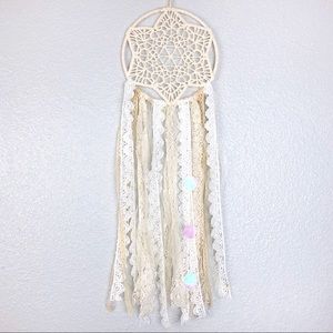 Boho Crocheted Fabric Dreamcatcher Wall Hanging